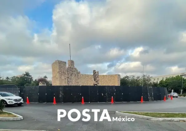 Yucatán: Monumento a la Patria es protegido contra ataques por marcha del 8M