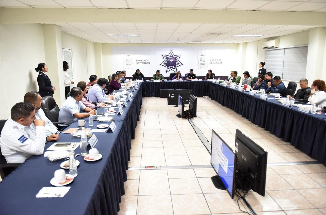 Se realizó este viernes la reunión semanal de seguridad con diversas autoridades. (Fotografía: Gobierno de Torreón)