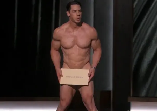 ¡John Cena aparece desnudo en los Oscar! Presentó el premio al mejor vestuario