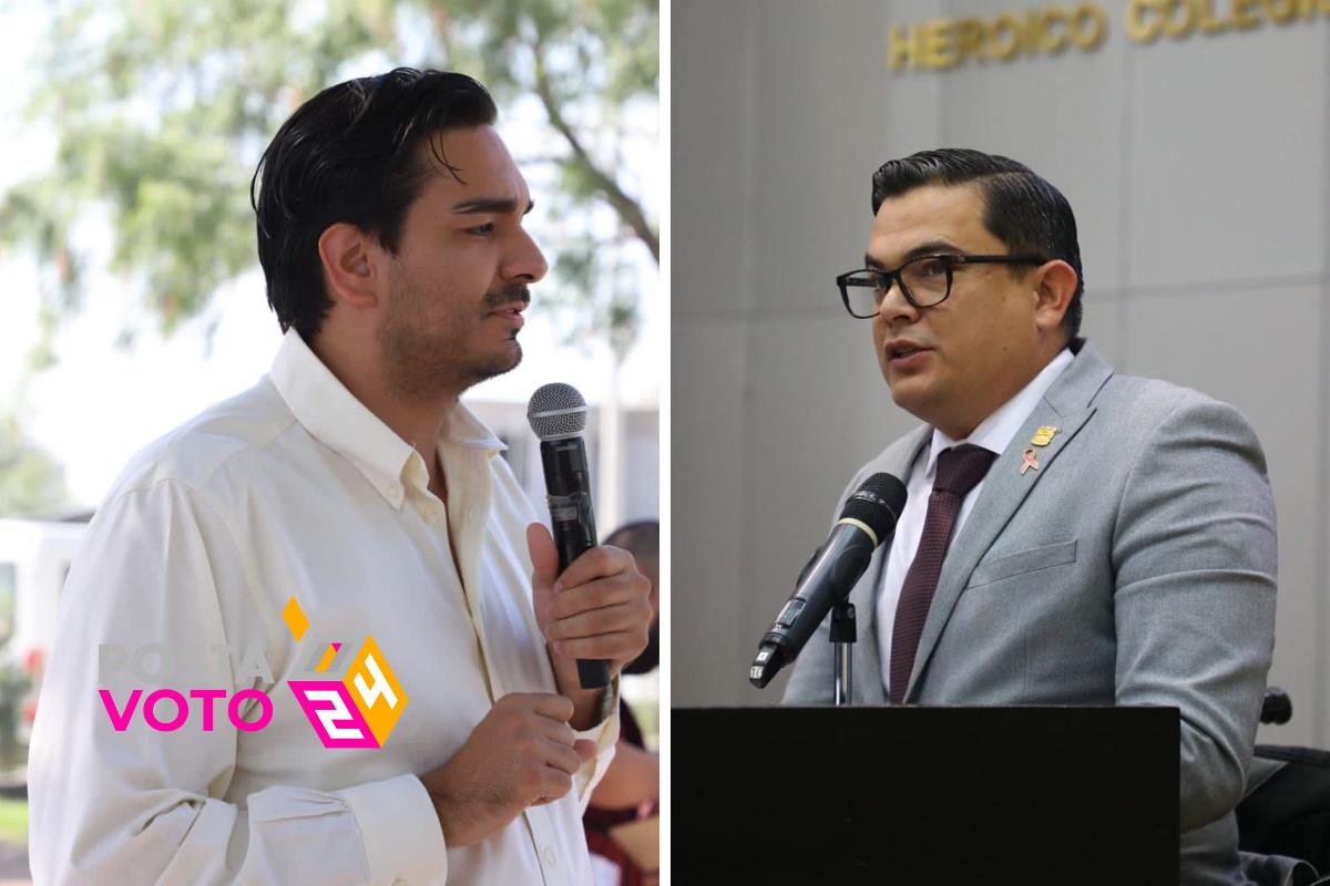 Carlos Peña Ortiz, alcalde de Reynosa (izq.) y Marco Gallegos Galván, diputado local con licencia (der.).