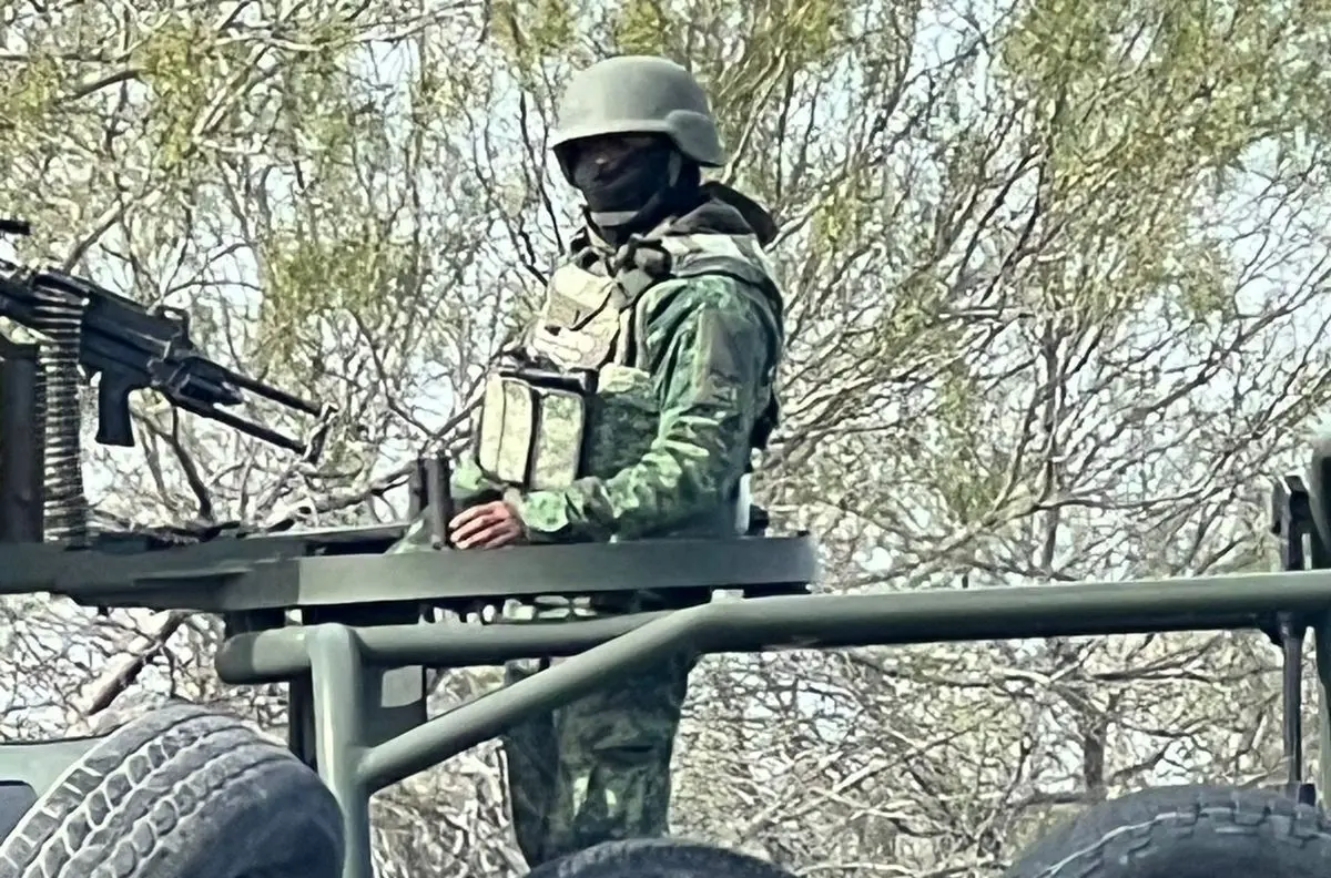 Enfrentamiento en Parás, Nuevo León. Foto. Raymundo Elizalde