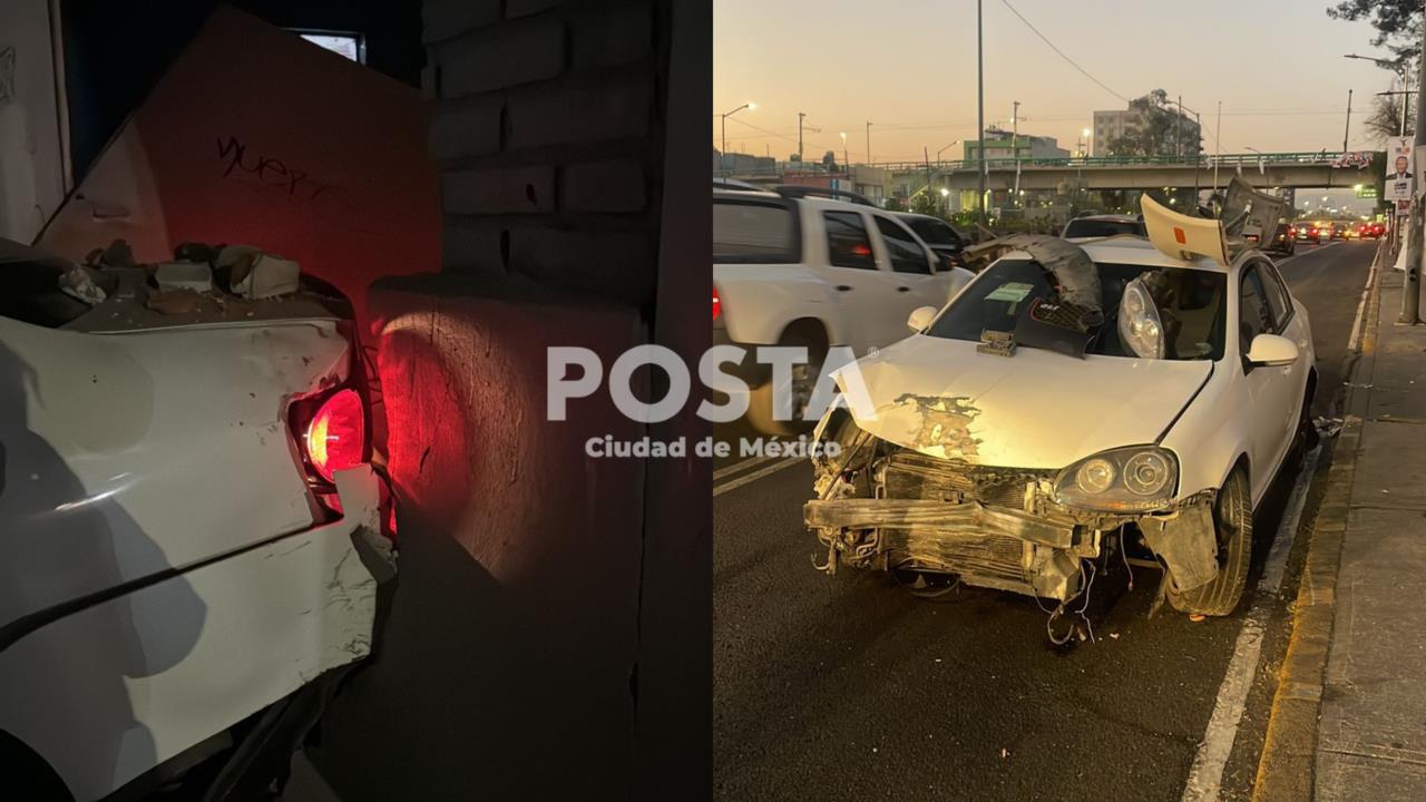 Automovilista se estrella contra entrada de escuela en la alcaldía Benito Juárez