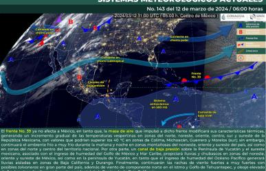 Tardes calurosas a muy calurosas en México: termina frente frío #39 en el país
