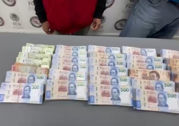 Detienen a un hombre y una mujer con 2 millones de pesos en efectivo en Galeana