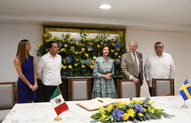 Monarcas de Suecia inauguran salón oficial en Mérida