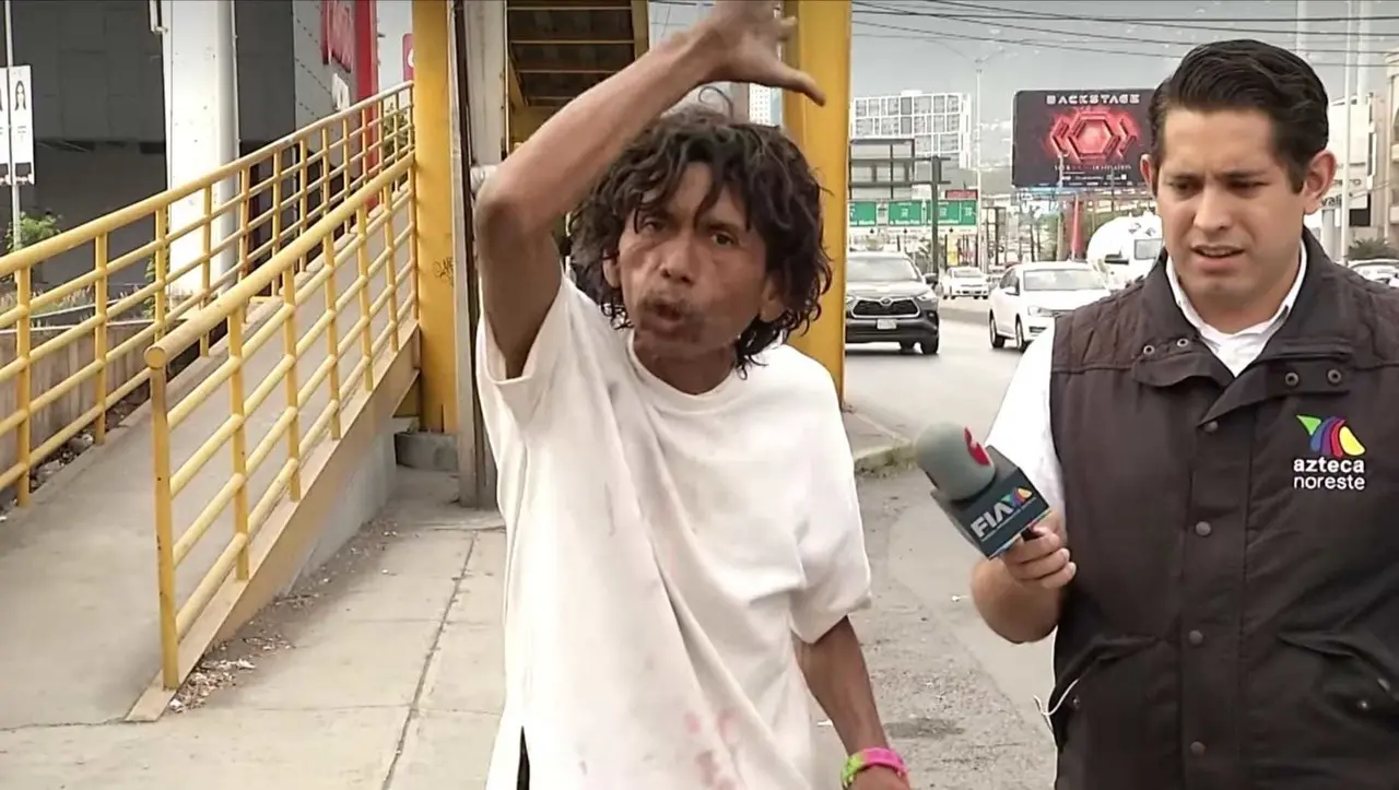 El reportero de Azteca Noreste compartió el momento que vivió en sus redes sociales. Foto: Captura de video