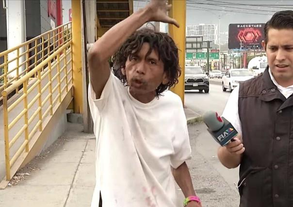 Hombre de la calle interrumpe enlace de reportero de Azteca Noreste (VIDEO)