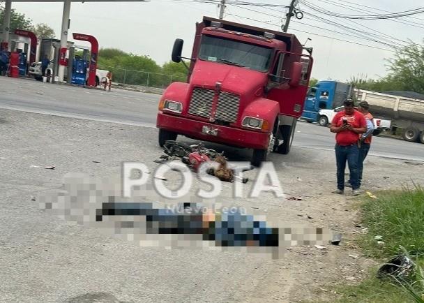 Muere motociclista tras choque en Cadereyta