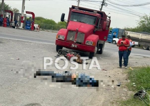 Muere motociclista tras choque en Cadereyta