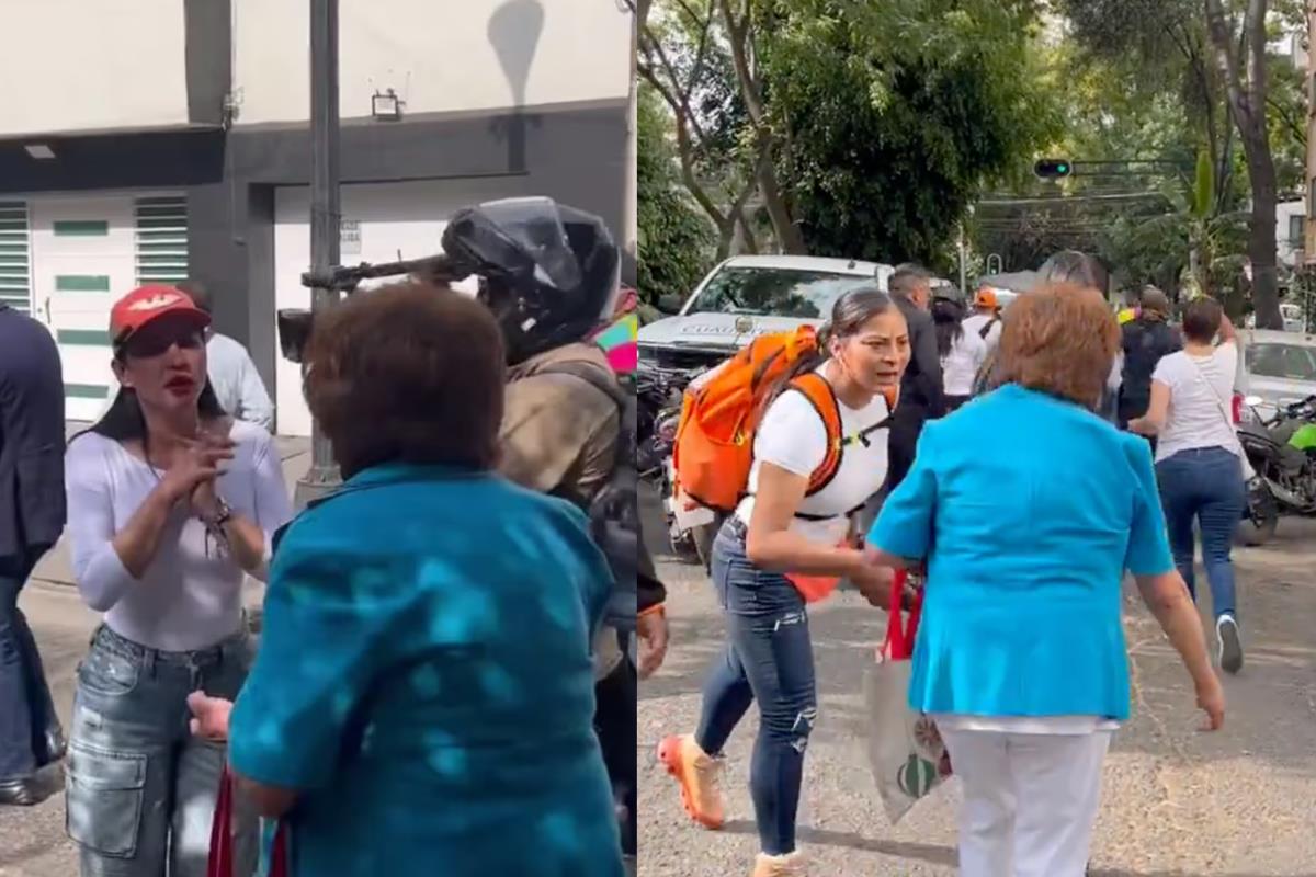 Con su pensión páguelo: equipo de Sandra Cuevas agrede a adulta mayor. Foto: Captura de pantalla