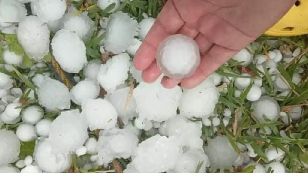 Cae enorme granizo en la Región Carbonífera, Coahuila