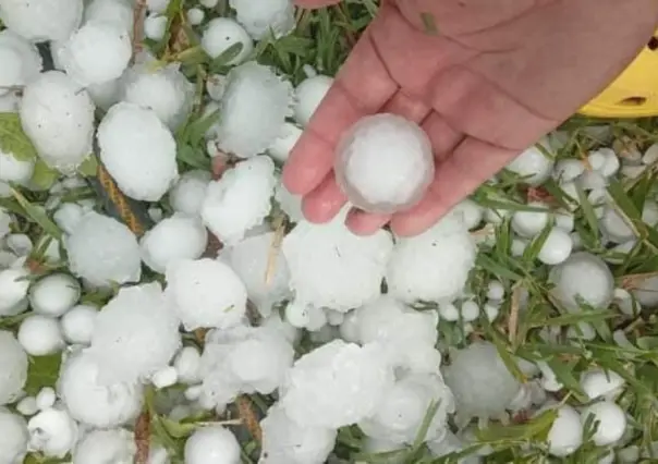 Cae enorme granizo en la Región Carbonífera, Coahuila