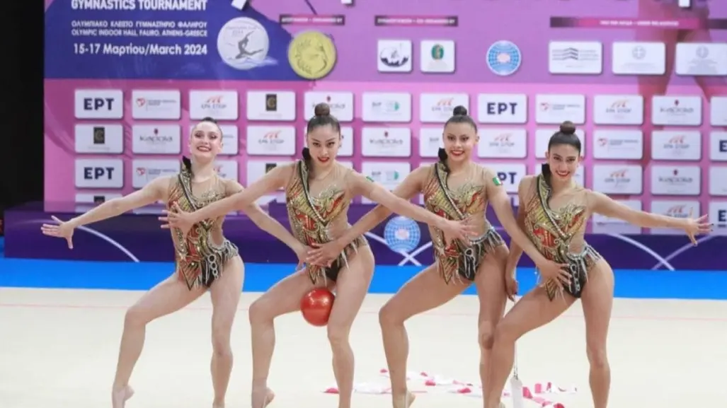 Gimnastas yucatecas ganan medalla de oro en Copa Afrodita 2024 en Grecia