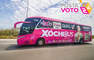 Presenta Xóchitl Gálvez el Xochibús para usarlo durante campaña