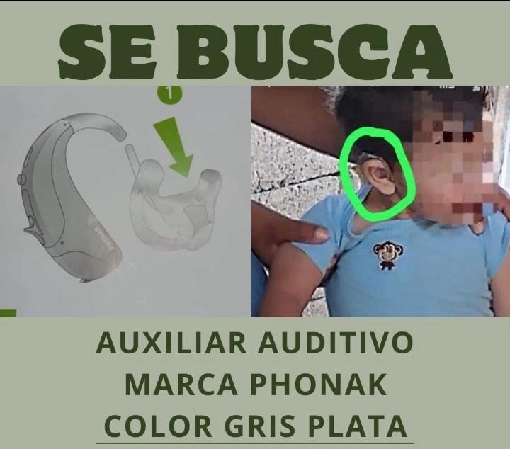 Buscan aparato auditivo de pequeñito, se le perdió en Victoria