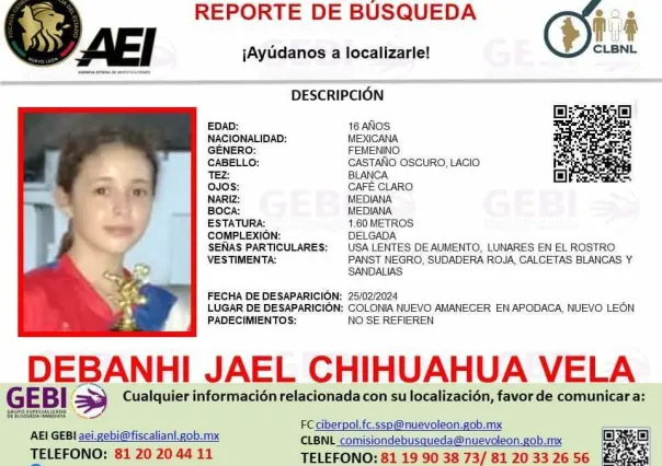 Buscan a Debanhi Jael, menor futbolista desaparecida en Apodaca