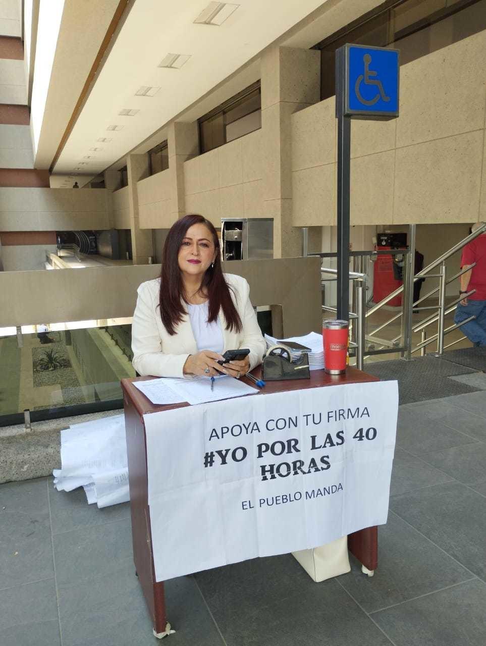 Diputada recopila firmas para que voten ya la reducción de la jornada laboral