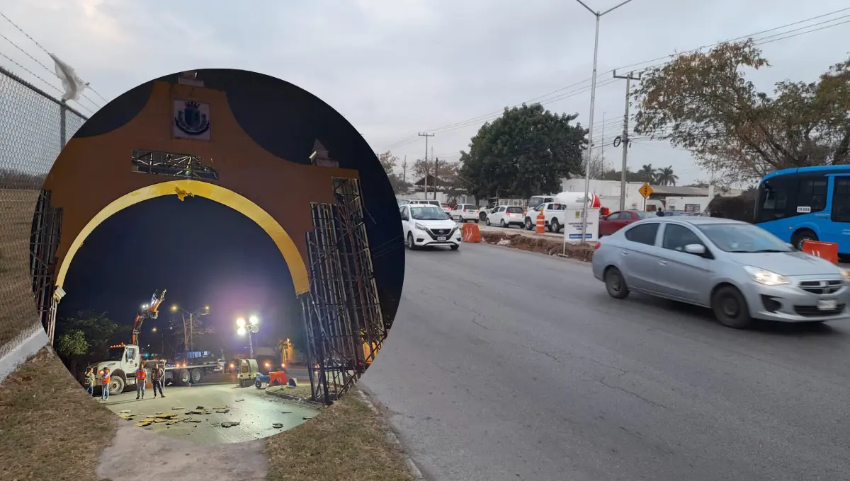 El Arco de Bienvenida fue retirado después de 32 años Fotos: Cortesía