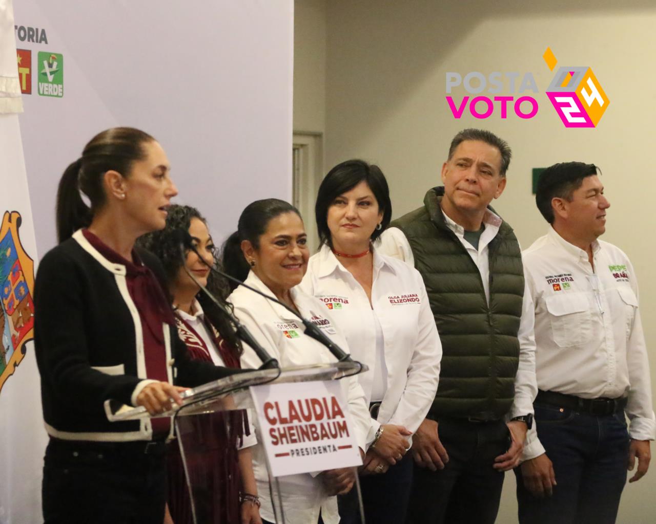 Claudia Sheinbaum y Geño Hernández en Reynosa. Fotos: Eugenio Hernández Flores