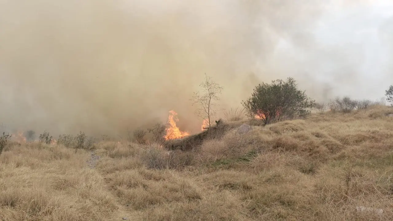 Los incendios en pastizales se han intensificado, recomiendan a los ciudadanos atender las recomendaciones. Foto: Gob de Tlalnepantla