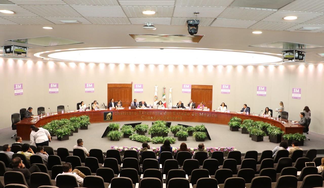 Consejo General del Instituto Electoral del Estado de México. Imagen: IEEM