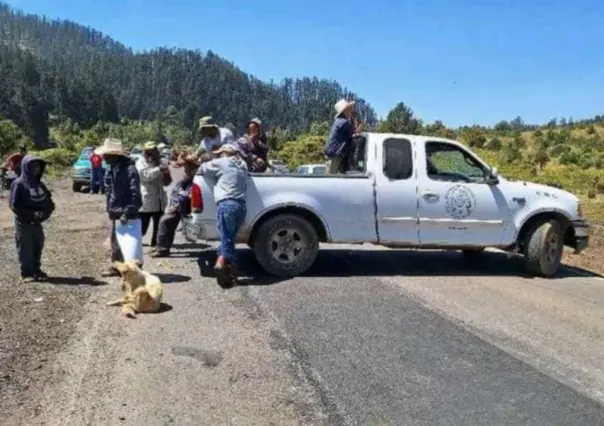 Bloquean carretera en Ocuilan; exigen un alto a la tala clandestina (VIDEO)