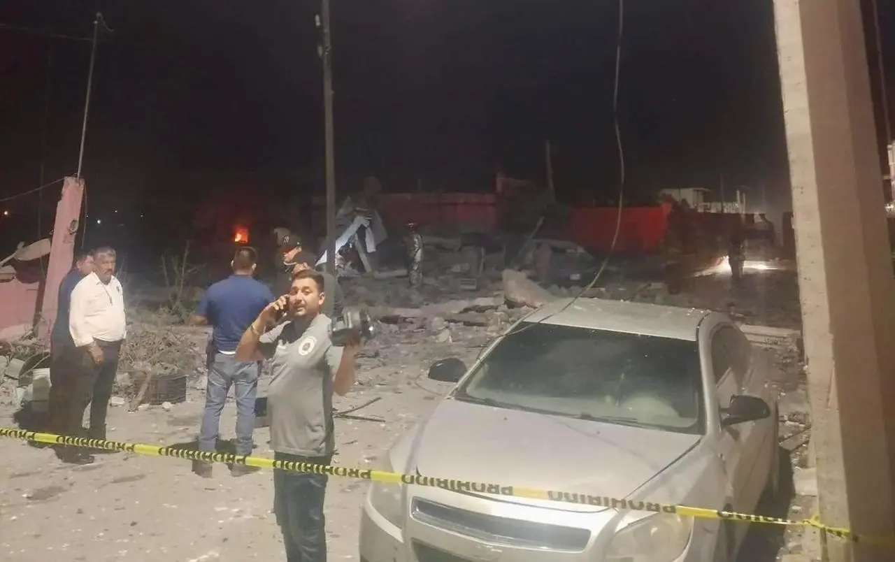 Explosión en Valle Hermoso. Fotos: Redes sociales
