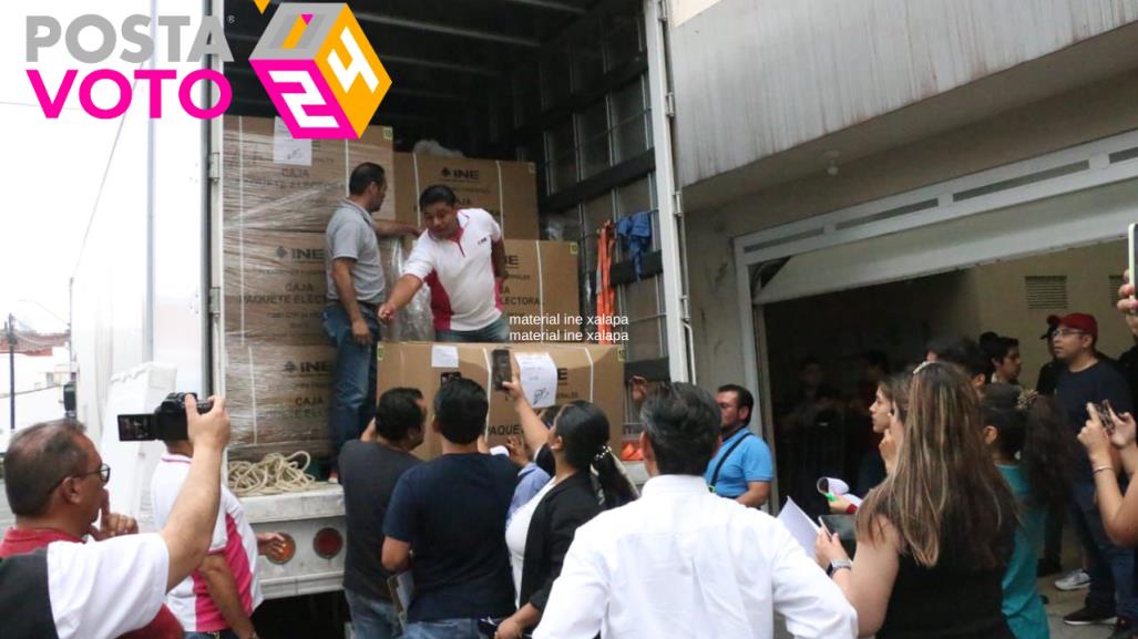 Material electoral llega a Consejo Distrital 10 de Xalapa