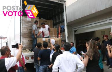 Material electoral llega a Consejo Distrital 10 de Xalapa