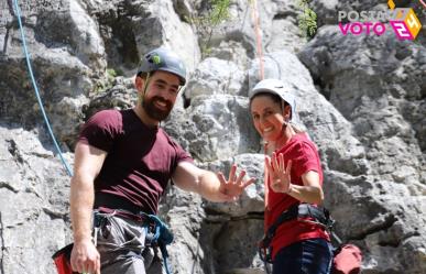 Claudia Sheinbaum realiza rapel en La Huasteca, en Nuevo León