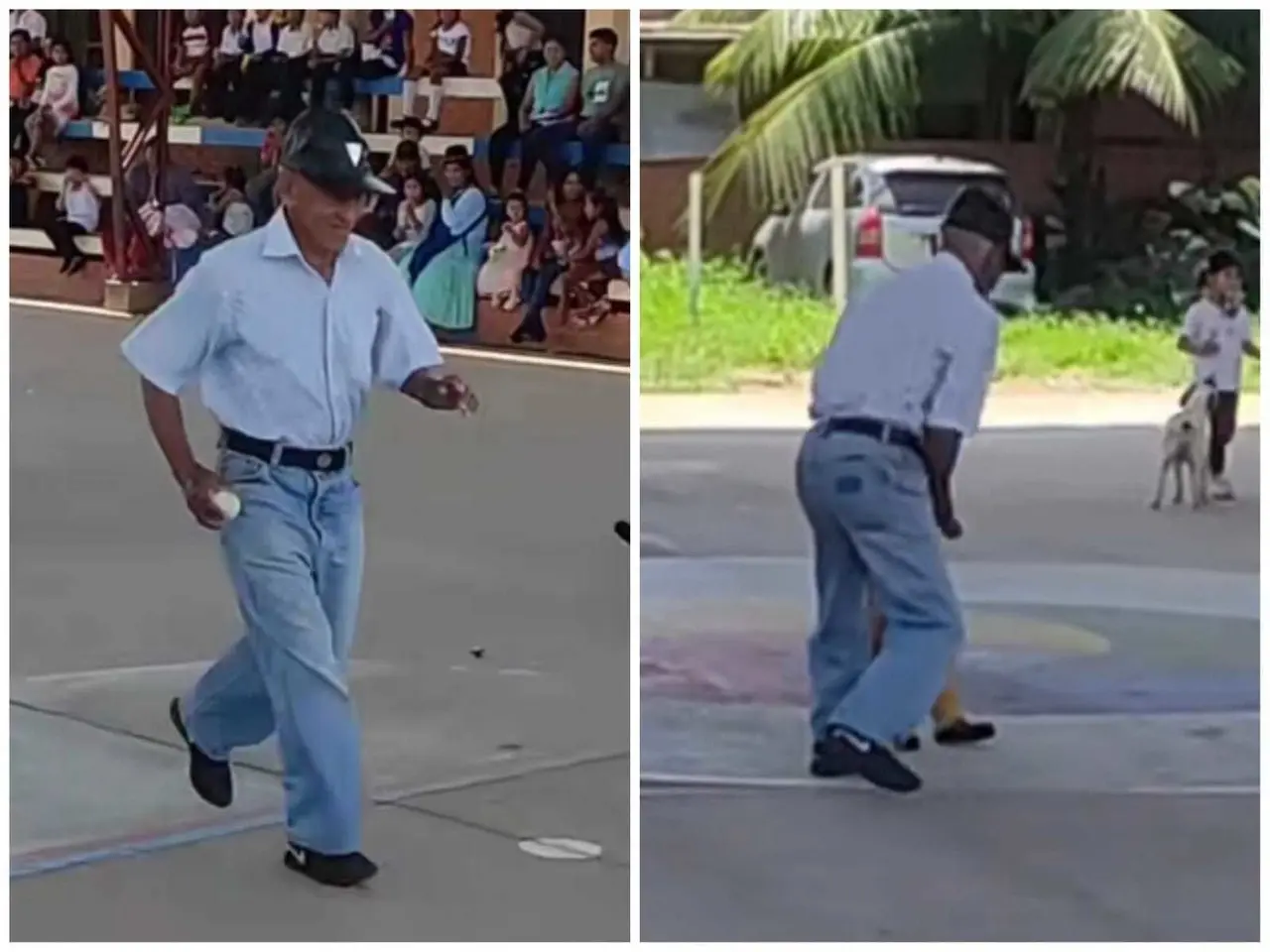 Conmueve abuelito en festival del día del padre en escuela (VIDEO)