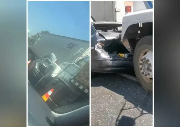 Colapsa autopista Toluca-Atlacomulco por choque múltiple (VIDEO)