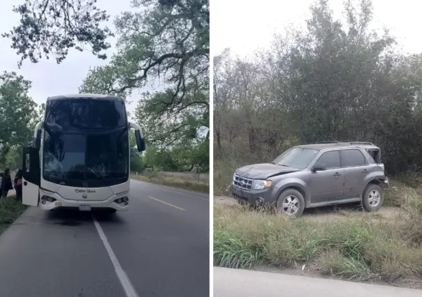 Accidente entre autobús y camioneta arroja como saldo personas lesionadas