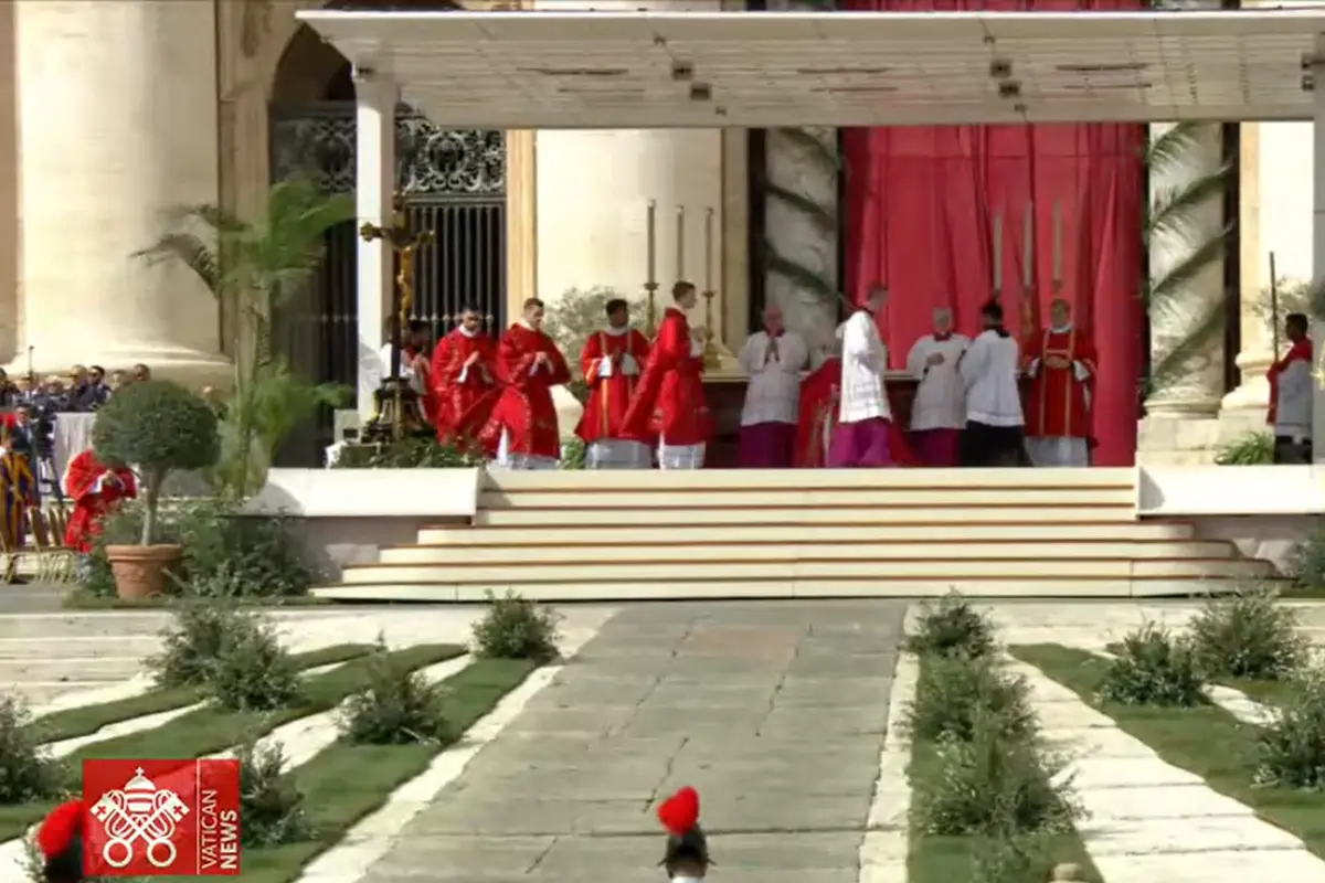 Domingo de Ramos en el Vaticano. Foto tomada de: (YouTube) Vatican News Español.