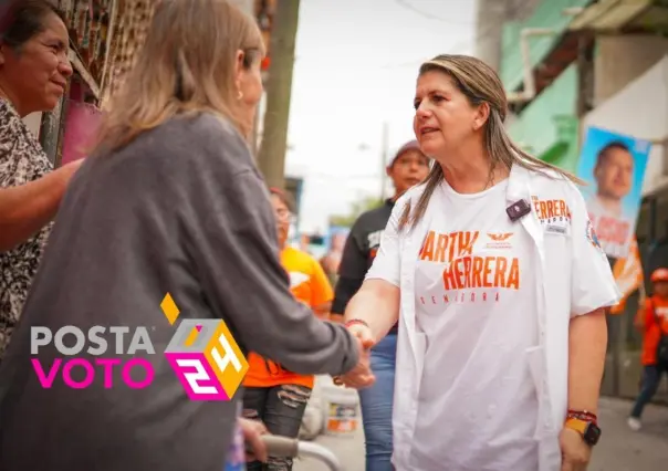 Martha Herrera recorre mercado Altamira, atenderá problemática de la zona sur