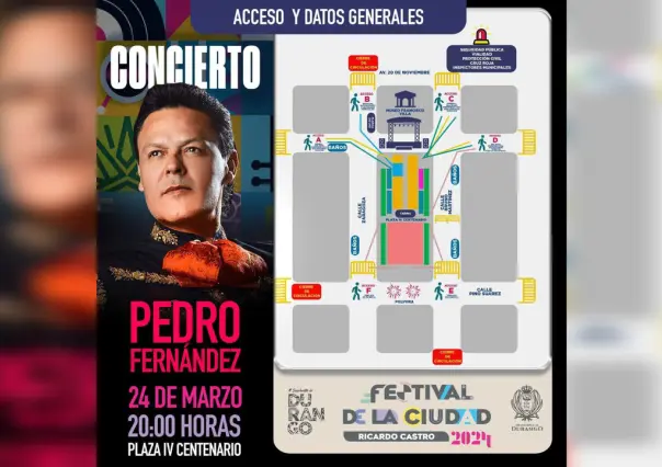 Cierre de calles por concierto de Pedro Fernández ¡Toma tus precauciones!