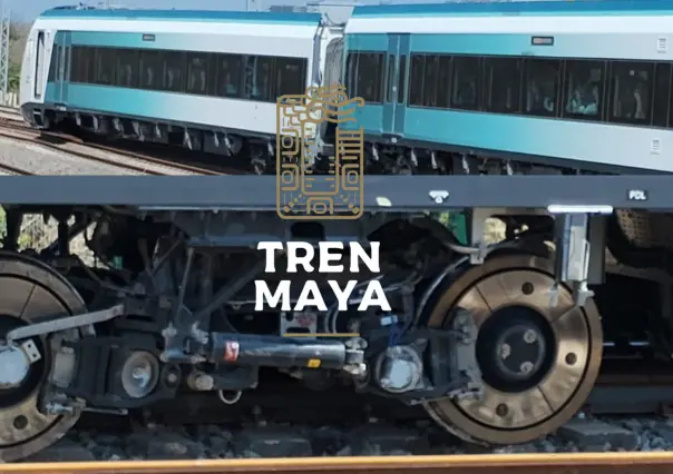 Se descarrila vagón del Tren Maya en su recorrido Campeche-Cancún