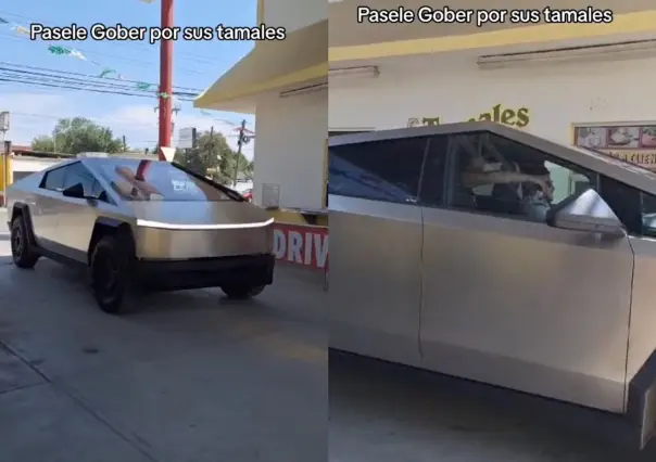 Samuel García va a los tamales de Juárez en la Cybertruck de Tesla (VIDEO)