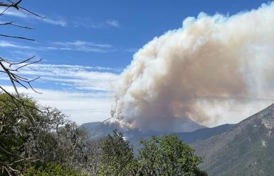Se registra incendio forestal de gran magnitud en Zaragoza, Nuevo León