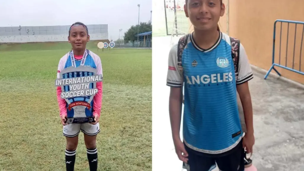 Buscan apoyo para niña que competirá en liga de fútbol en Madrid