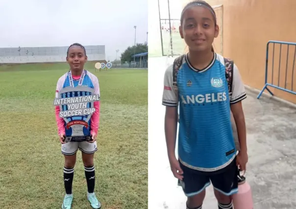 Buscan apoyo para niña que competirá en liga de fútbol en Madrid