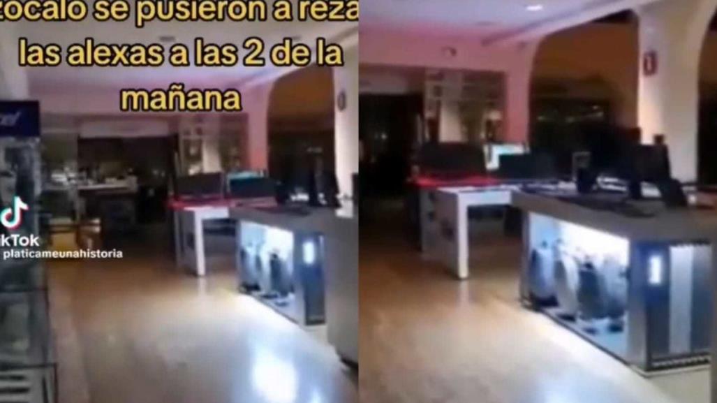 Capta guardia a Alexas rezando en centro comercial (VIDEO)