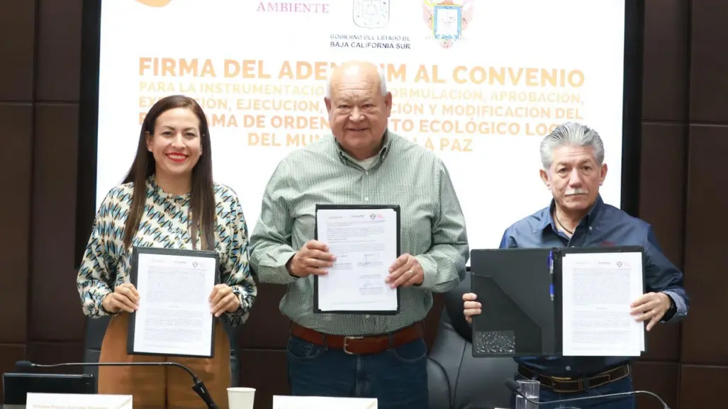 Firman tres niveles de gobierno convenio de colaboración ambiental en BCS