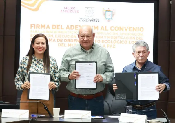 Firman tres niveles de gobierno convenio de colaboración ambiental en BCS