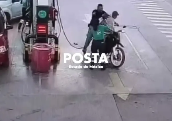 Frustra asalto empleada de gasolinera en Teoloyucan (VIDEO)