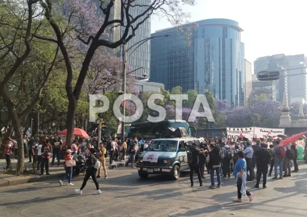 Marcha de Ayotzinapa por la 114 acción global, se realiza en Paseo de la Reforma