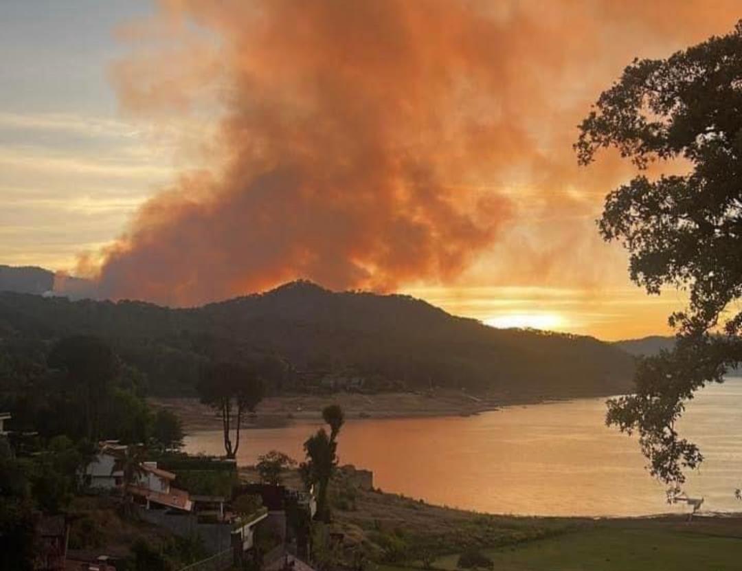 El incendio reportado en Valle de Bravo está controlado al 80%. Imagen: Probosque