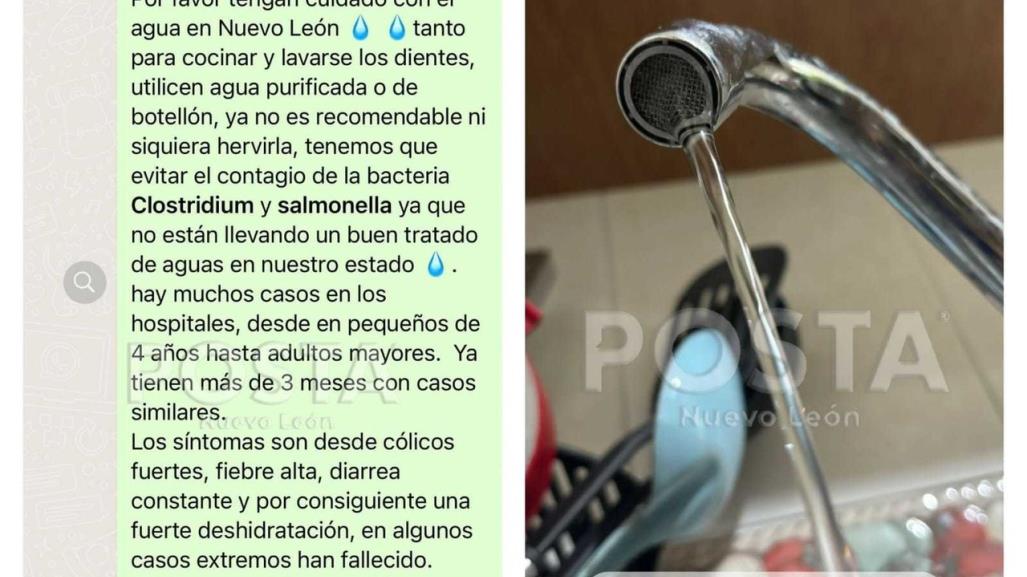 Denuncian por WhatsApp agua contaminada en Nuevo León