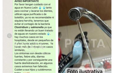 Denuncian por WhatsApp agua contaminada en Nuevo León