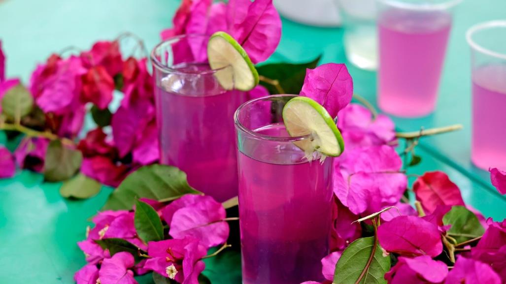 ¿Calor? Mexiquenses crean Limorada: bebida saludable con flor de bugambilia